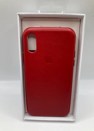 Чохол IPhone Xs Leather червона