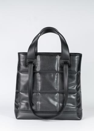Жіноча сумка з двома ручками чорна сумка чорний шопер шоппер