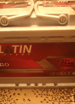 Аккумулятор Platin Pro 75Ач 720А 12В  правый + евро Турция.