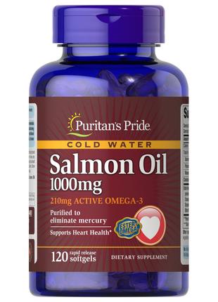 Жирні кислоти Puritan's Pride Salmon Oil 1000 mg, 120 капсул