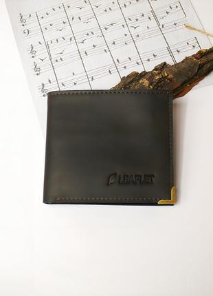 Кошелек, портмоне, бумажник из кожи "Crazy Horse" + RFID!