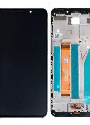 Дисплей Meizu M6s с сенсором, черный, с рамкой