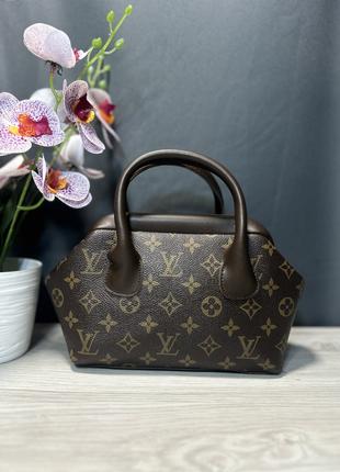 Сумка коричневая женская Louis Vuitton Клатч Сумочка Саквояж Л...