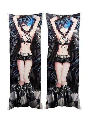 Подушка обнимашка дакимакура 50х170см Мику Black rock Shooter ...