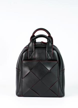 Жіночий рюкзак чорний рюкзак сумка рюкзак рюкзачок плетений