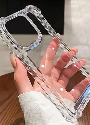 Прозрачный чехол бампер противоударный для айфон iphone