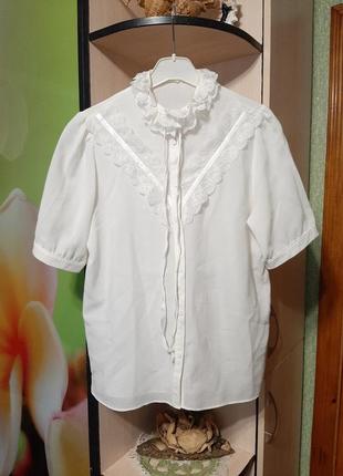 Винтажная блуза с кружевом