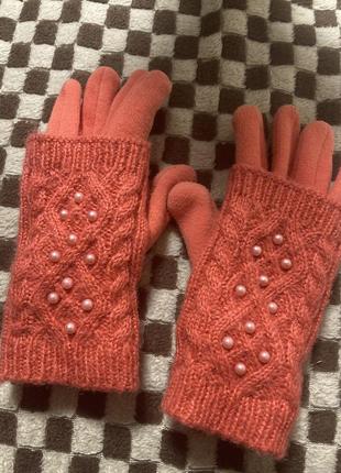 Теплые перчатки размер м