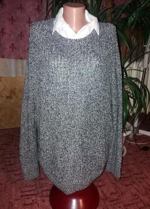 Меланжевий светр унісекс британського бренду george p.xl