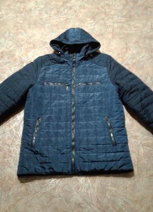Темно синяя зимняя мужская куртка, annapolis, 48/50 р..