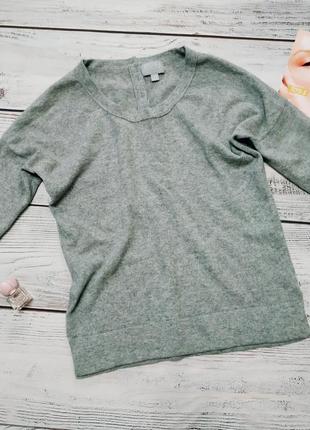 Светр пуловер з кашеміру сірого кольору від pure collection