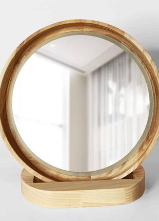 Зеркало косметическое на подставке luxury wood libra 22х19 см