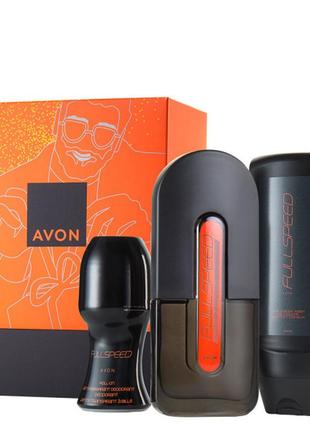 Парфумерно-косметичний набір avon «full speed» 3 одиниці у под...