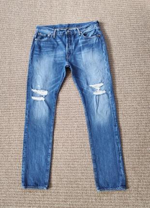 Levi's 501s джинси рвані skinny оригінал (w36 l34)