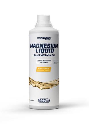 Вітаміни та мінерали Energybody Liquid Magnesium, 1 литр Апель...