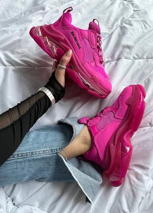 Balenciaga tripl s clear sole pink