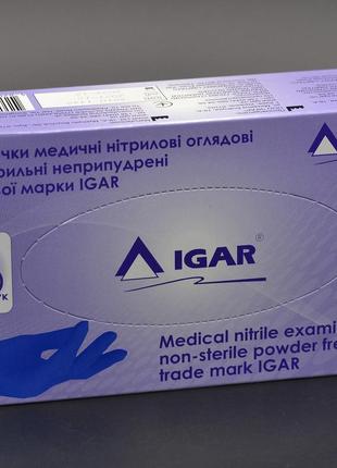 Перчатки нитриловые "IGAR" / синие / без пудры / не стерильные...