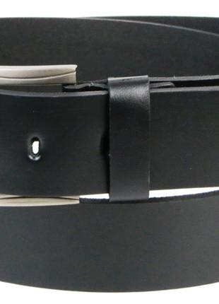 Мужской кожаный ремень для джинсов Skipper 1456-45-1 Черный