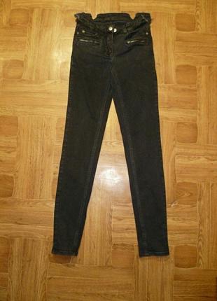 Фирменные джинсы джеггинсы скинни узкие хорошо тянутся черные