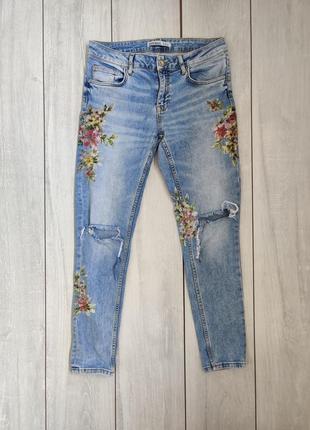 Женские коттоновые стрейчевые укроченные джинсы в цветах 38 р ...