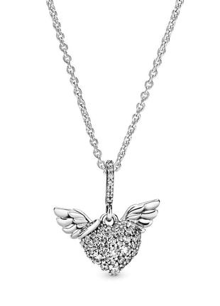 Серебряное ожерелье с кулоном «крылья ангела»