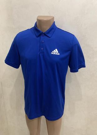 Спортивная футболка adidas синяя поло