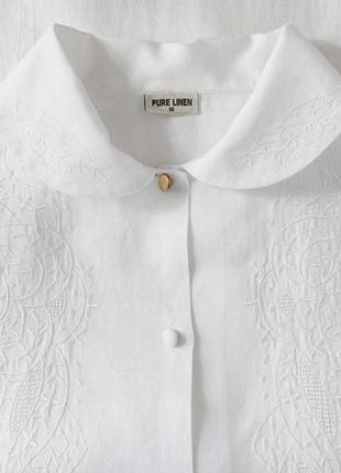 Блузка, рубашка, шведка из льна pure linen