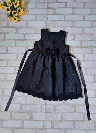 Нарядное черное платье на девочку
