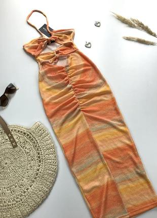 Трикотажна сукня/сарафан міді «тай-дай»