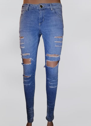 💙💙💙стильні рвані жіночі звужені джинси denim co💙💙💙