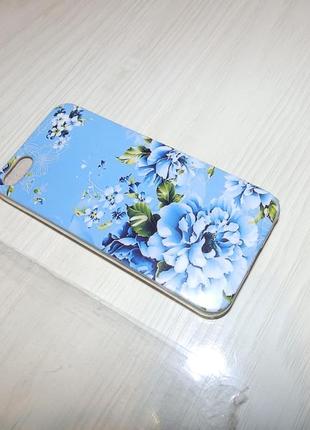 Чехол силиконовый для apple iphone ( цветы) 5/5s/se