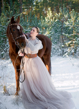 Зимова фотосесія з конем