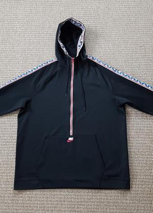 Nike taped half zip hoodie худі кофта з лампасами оригінал (xl)