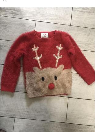 Кофта свитер травка новогодний рождественский