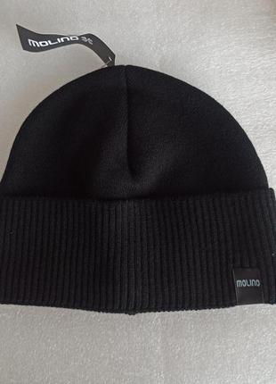 Новая мужская шапка (утепленная флисом) черная