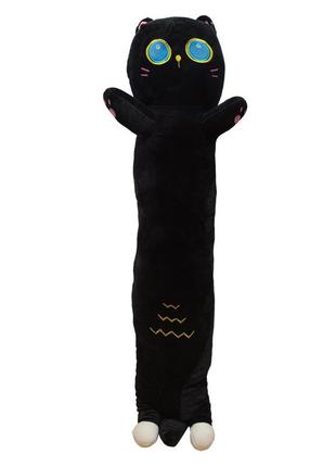 Мягкая игрушка антистресс "кот батон" k15217, 90 см черный