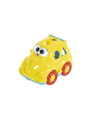 Детская игрушка жук-сортер orion 201or автомобиль желтый