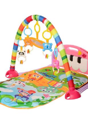 Детский коврик для младенца he0603 с пианино фиолетовый