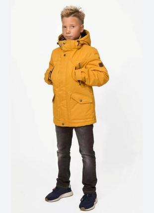 Стильная теплая куртка парка для мальчика