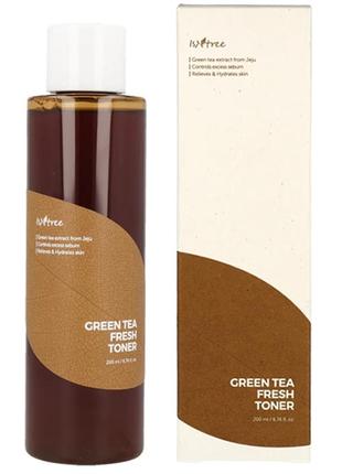Isntree - освежающий тоник с экстрактом зеленого чая - green t...