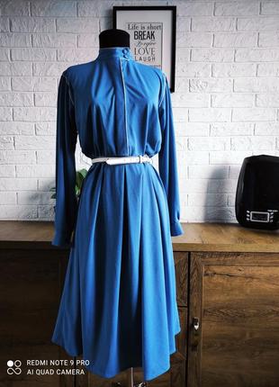 Сукня 👗 платье винтаж 60-р меди голубой белый,l,m,38,42