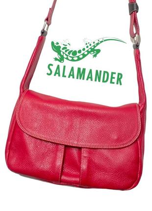 Кожаная сумка через плечо, кросс-боди,клатч, salamander.