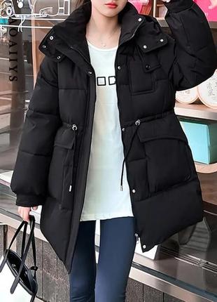 Зимняя куртка-оверсайз в корейском стиле, размер м -l