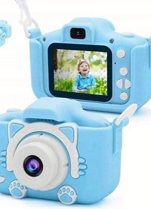 Детский фотоаппарат ET015 Cat, blue