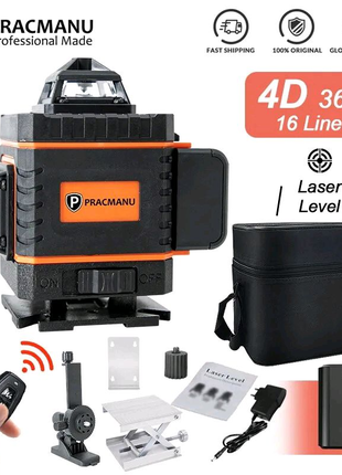Лазерний рівень PRACMANU 4D. HILDA 4D. 16 ліній.