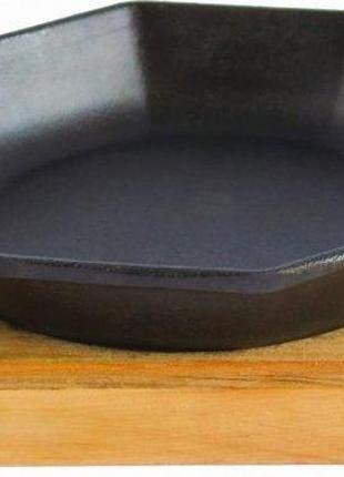 Сковорода чугунная с подставкой brizoll horeca h8-1425-d 14 см