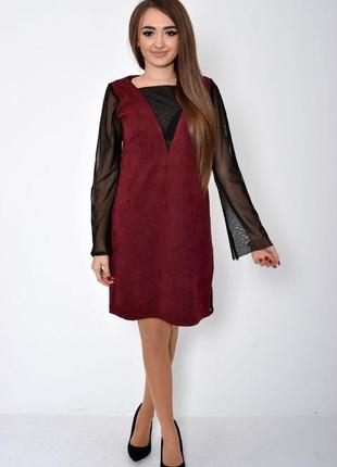 Платье женское, цвет бордовый, 115r356b
