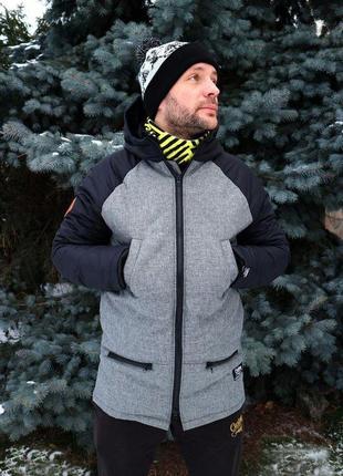 Парка custom wear minimal 2.0 winter, black/grey xs