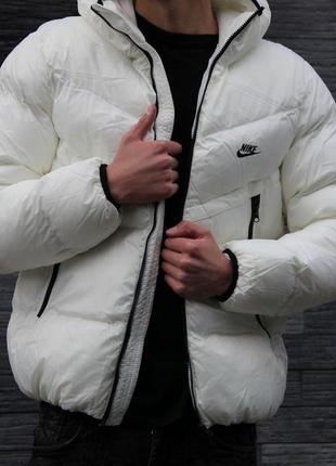 Куртка теплая зимняя пуховик мужской демисезонный nike молодеж...