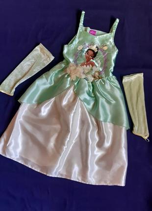 Карнавальное платье disney princess тиана на 3-4 года, 5-6 лет